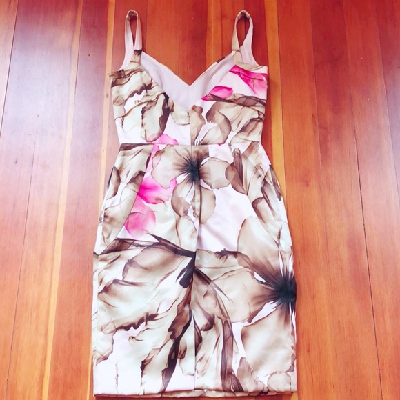 Gianni Versace Pink & Nude Floral Tank Silk Dress - Picture 5 of 8